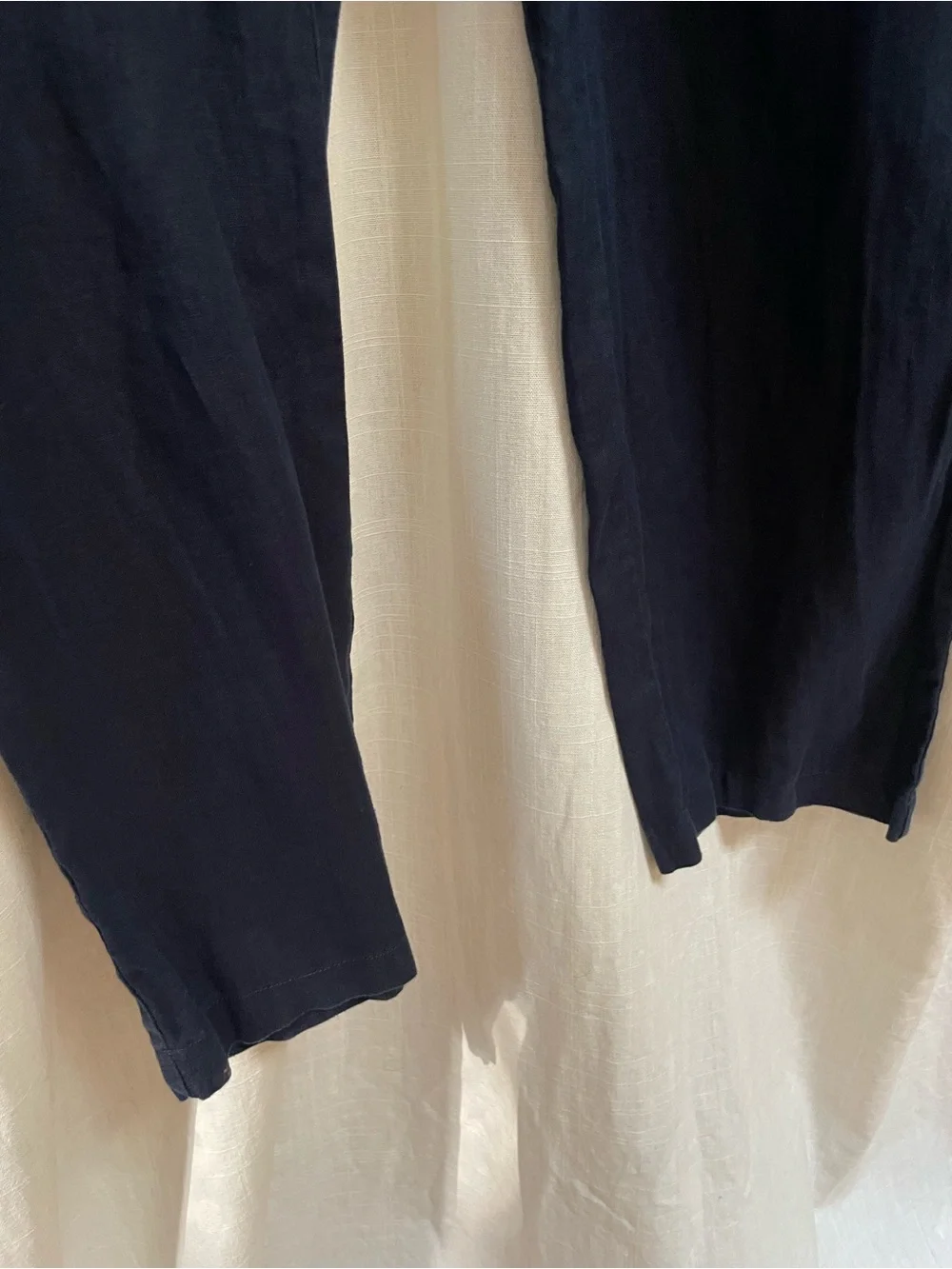 Women’s Quince linen navy trouser blue size large